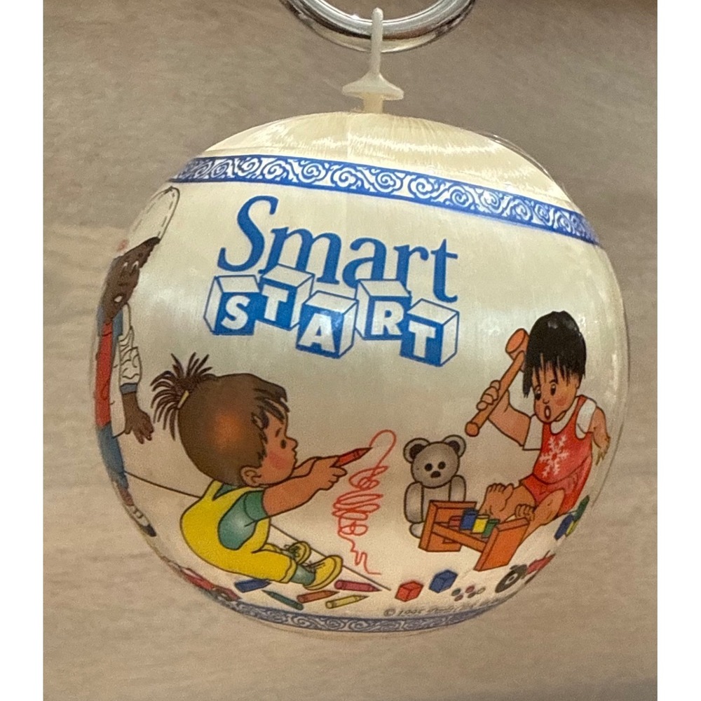 Vintage 1995 Smart Start Darla Clark Limited Edition Satin Ball Ornament White